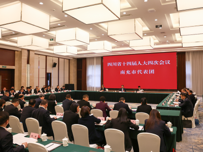 四川省第十四届人民代表大会第四次会议南充市代表团召开第三次全体会议